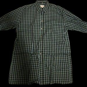 Georg Roth Germany Men's Green and Black Button-Down Shirt (Size L)
